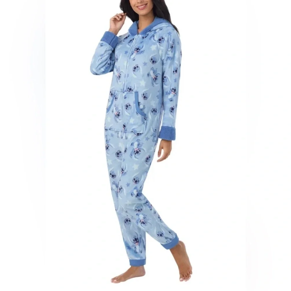 Disney Blue Stitch Pajama Onesie - Picture 2 of 8